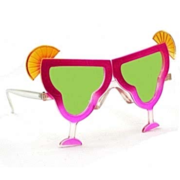 Pembe Margarita Bardak Şeklinde Parti Gözlüğü 