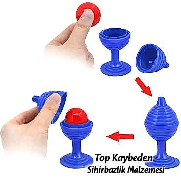 Mavi Renk Sihirli Kupa Top Kaybetme Oyunu 7 cm